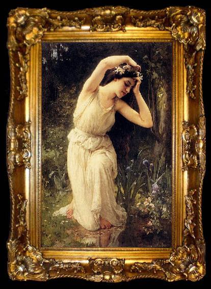 framed  Charles-Amable Lenoir A Nymph In The Forest, ta009-2